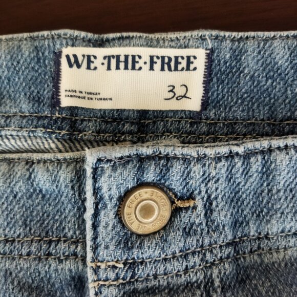 Free People - Osaka Mid Rise Barrel Jeans - Sky - Size 32 - Picture 5 of 8